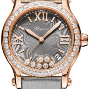 Chopard Damklocka 274808-5014 Happy Sport Grå/Satin Ø36 mm