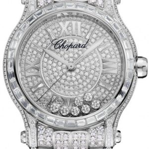 Chopard Damklocka 274891-1006 Happy Sport Silverfärgad/18 karat vitt