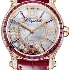 Chopard Damklocka 274891-5004 Happy Sport Läder Ø36 mm