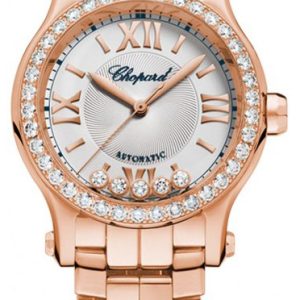 Chopard Damklocka 274893-5004 Happy Sport Silverfärgad/18 karat