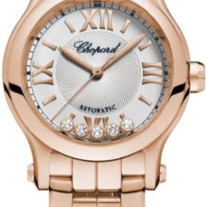 Chopard Damklocka 274893-5013 Happy Sport Silverfärgad/18 karat