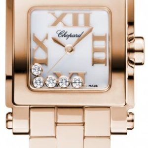 Chopard Damklocka 275349-5002 Happy Sport Vit/18 karat roséguld