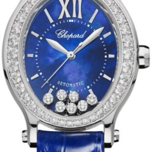 Chopard Damklocka 275362-1001 Happy Sport Blå/Läder Ø29 mm