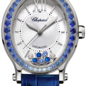 Chopard Damklocka 275362-1003 Happy Sport Silverfärgad/Läder Ø29 mm