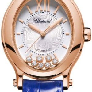 Chopard Damklocka 275362-5001 Happy Sport Silverfärgad/Läder Ø29 mm