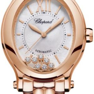 Chopard Damklocka 275362-5004 Happy Sport Silverfärgad/18 karat