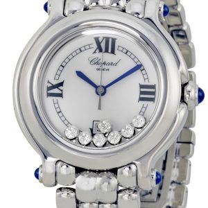 Chopard Damklocka 278236-3005 Happy Sport Vit/Stål Ø32 mm