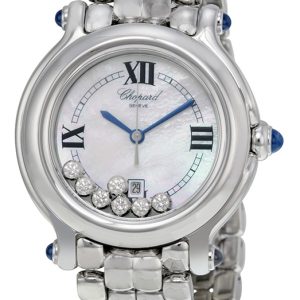 Chopard Damklocka 278236-3016 Happy Sport Vit/Stål Ø32 mm