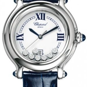 Chopard Damklocka 278238-3006 Happy Sport Vit/Läder Ø32 mm