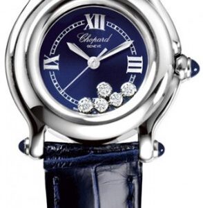 Chopard Damklocka 278245-3007 Happy Sport Blå/Läder Ø26 mm