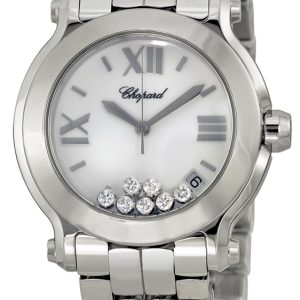 Chopard Damklocka 278477-3001 Happy Sport Vit/Stål Ø36 mm