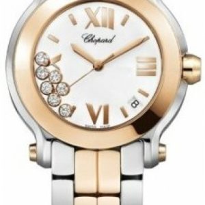 Chopard Damklocka 278488-9002 Happy Sport Vit/Stål Ø36 mm