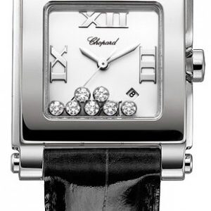 Chopard Damklocka 278495-3001 Happy Sport Vit/Läder Ø30 mm