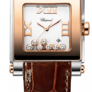 Chopard Damklocka 278497-9001 Happy Sport Vit/Läder Ø30 mm