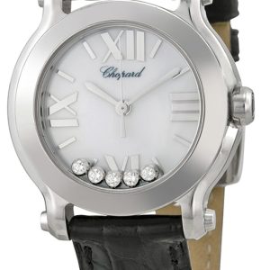 Chopard Damklocka 278509-3001 Happy Sport Vit/Läder Ø30 mm