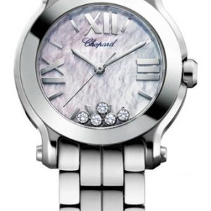 Chopard Damklocka 278509-3006 Happy Sport Vit/Stål Ø30 mm