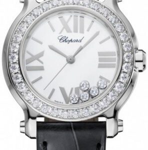 Chopard Damklocka 278509-3007 Happy Sport Vit/Läder Ø30 mm