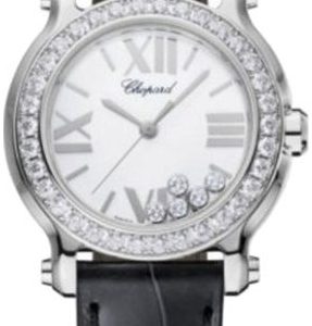 Chopard Damklocka 278509-3009 Happy Sport Vit/Läder Ø30 mm