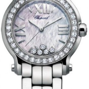 Chopard Damklocka 278509-3010 Happy Sport Vit/Stål Ø30 mm