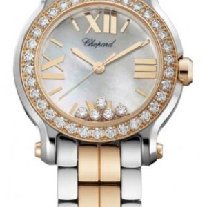 Chopard Damklocka 278509-6005 Happy Sport Vit/Stål Ø30 mm