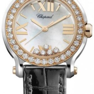 Chopard Damklocka 278509-6006 Happy Sport Vit/Läder Ø30 mm