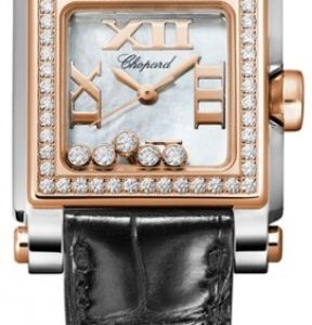 Chopard Damklocka 278516-6003 Happy Sport Vit/Läder Ø27 mm