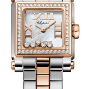 Chopard Damklocka 278516-6004 Happy Sport Vit/Stål Ø27 mm