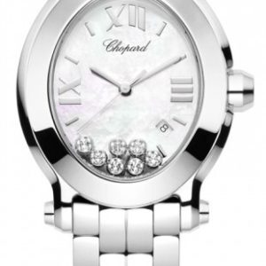 Chopard Damklocka 278546-3003 Happy Sport Vit/Stål Ø33.5 mm