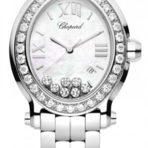 Chopard Damklocka 278546-3004 Happy Sport Vit/Stål Ø33.5 mm