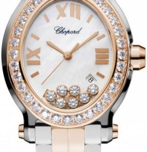 Chopard Damklocka 278546-6004 Happy Sport Vit/Stål 34x31 mm