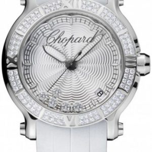 Chopard Damklocka 278551-3003 Happy Sport Silverfärgad/Gummi Ø36 mm