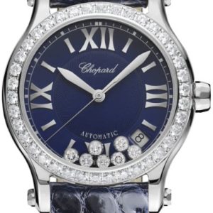 Chopard Damklocka 278559-3006 Happy Sport Blå/Läder Ø36 mm