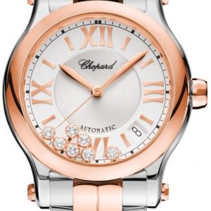 Chopard Damklocka 278559-6002 Happy Sport Silverfärgad/Stål Ø36 mm