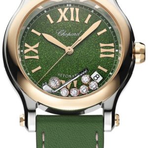 Chopard Damklocka 278559-6022 Happy Sport Grön/Läder Ø36 mm