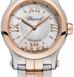 Chopard Damklocka 278573-6014 Happy Sport Silverfärgad/18 karat