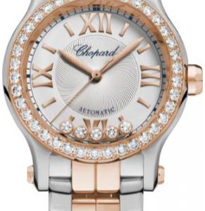 Chopard Damklocka 278573-6016 Happy Sport Silverfärgad/18 karat