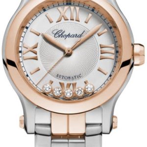 Chopard Damklocka 278573-6017 Happy Sport Silverfärgad/18 karat