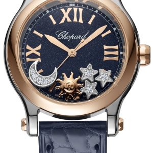 Chopard Damklocka 278573-6027 Happy Sport Blå/Läder Ø30 mm