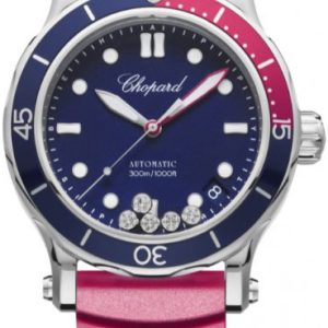 Chopard Damklocka 278587-3002 Happy Ocean Blå/Gummi Ø40 mm