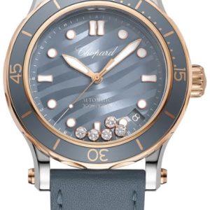 Chopard Damklocka 278587-6001 Happy Sport Blå/Läder Ø40 mm