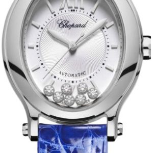 Chopard Damklocka 278602-3001 Happy Sport Silverfärgad/Läder Ø29 mm