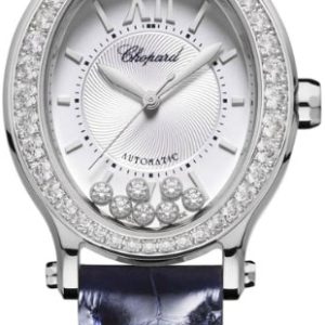 Chopard Damklocka 278602-3003 Happy Sport Silverfärgad/Läder Ø29 mm