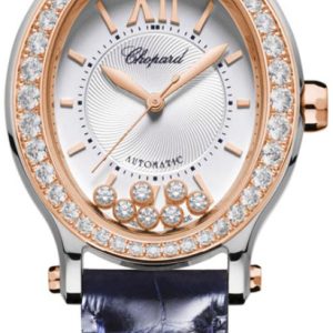 Chopard Damklocka 278602-6003 Happy Sport Silverfärgad/Läder Ø29 mm