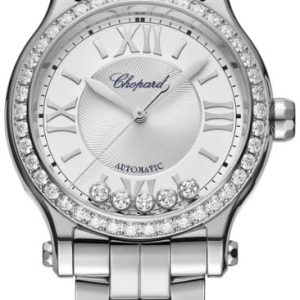 Chopard Damklocka 278608-3004 Happy Sport Silverfärgad/Stål Ø33 mm