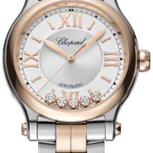 Chopard Damklocka 278608-6002 Happy Sport Silverfärgad/18 karat