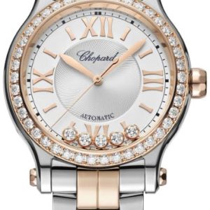 Chopard Damklocka 278608-6004 Happy Sport Silverfärgad/18 karat