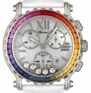 Chopard Damklocka 283582-1016 Happy Sport Vit/Läder