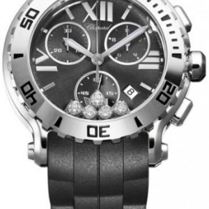 Chopard Damklocka 288499-3011 Happy Sport Chronographe Svart/Gummi