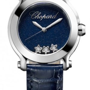 Chopard Happy Sport Damklocka 278509-3049 Blå/Läder Ø30 mm