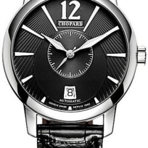 Chopard Herrklocka 161880-1001 L.U.C Twin Svart/Läder Ø39 mm